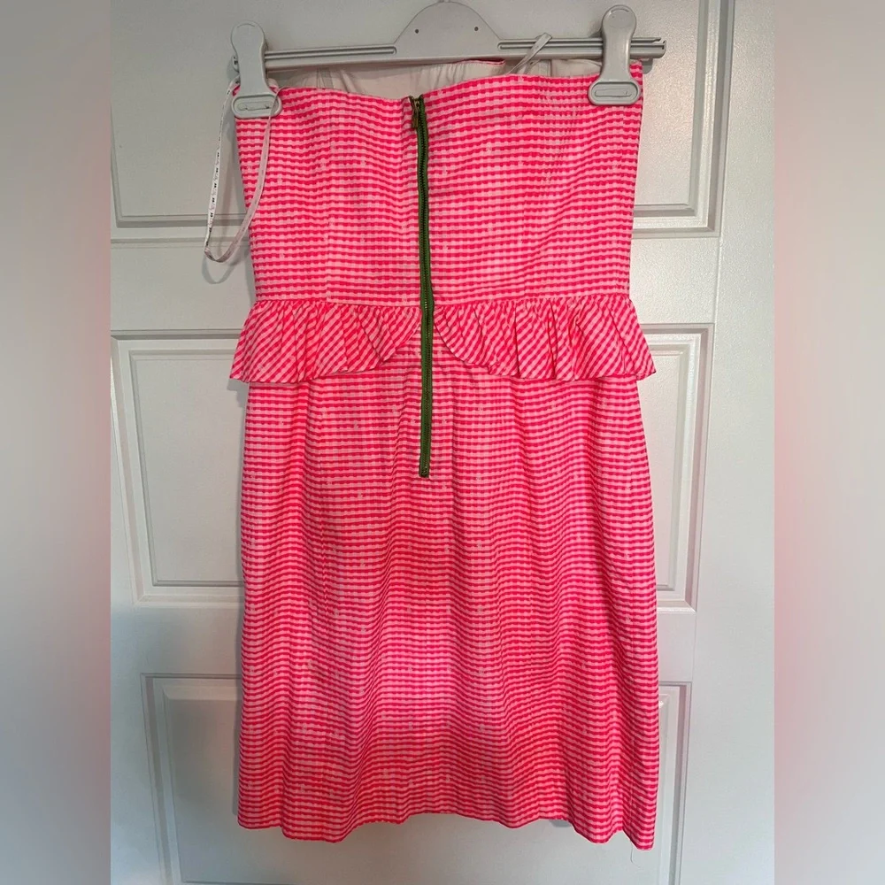 Lilly Pulitzer Strapless Lined Pink Mini Dress size 4 - Picture 2 of 7